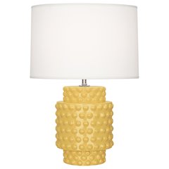 Sunset Dolly Accent Lamp in Sunset Yellow Glazed Textured Ceramic Color