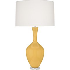 Sunset Audrey Table Lamp in Sunset Yellow Glazed Ceramic Color