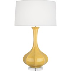 Sunset Pike Table Lamp in Sunset Yellow Glazed Ceramic Color
