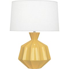 Sunset Orion Table Lamp in Sunset Yellow Glazed Ceramic Color