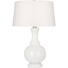 Glass Harriet Table Lamp in White Glass Color