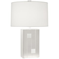 Blox Table Lamp in White Enamel Color