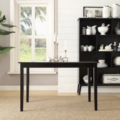 Black Finish 48" Dining Table