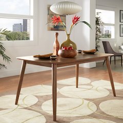 Dark Walnut Finish Dining Table
