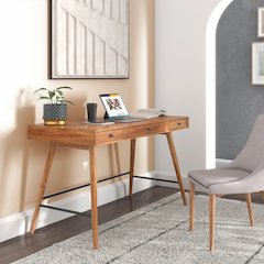 Brown Finish Sofa Writing Desk
