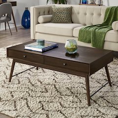 Dark Walnut Finish Coffee Table