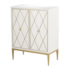Marradi Two-Door Accent Cabinet in White Color