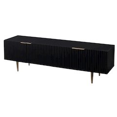 Pilston 4-Door Media Console in Black Color