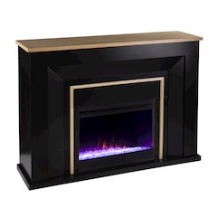 Cardington Color Changing Fireplace in Black Color