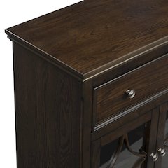 David Two Door One Drawer Cabinet - Brown Oak