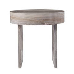 Chadkirk Round Faux Marble End Table