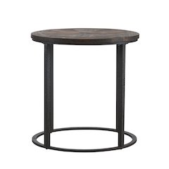 Landsmill Round Industrial End Table