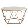 Luna Round Faux Stone Coffee Table