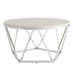 Luna Faux Stone Round Coffee Table