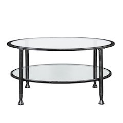 Jaymes Metal/Glass Round Cocktail Table
