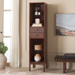 Clairville Curio Bookcase and Display Shelf