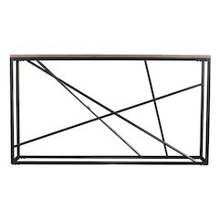 Arendal Faux Stone Skinny Console Table