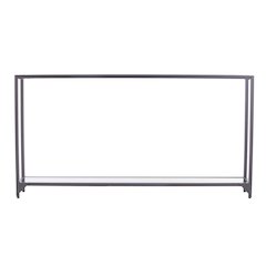 Bergen Narrow Metal Console Table - Silver