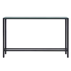 Darrin Narrow Long Console Table with Mirrored Top –