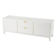 Crayneland Storage Media Cabinet in White Color