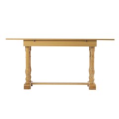Edenderry Farmhouse Folding Trestle Console to Dining Table – Natural Oak