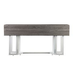 Driness Drop Leaf Table - Gray with White