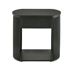 Black Finish 1-Drawer Side Table