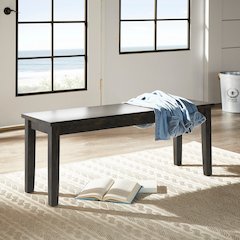 Antique Black Finish 48"W Bench
