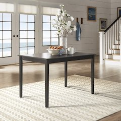 Antique Black Finish 48" Dining Table