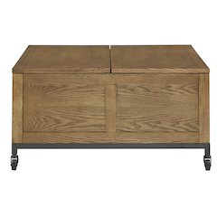Trunk Square Coffee Table With Iron Casters