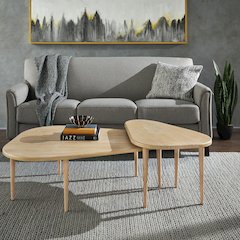 Natural Finish Nesting Coffee Table