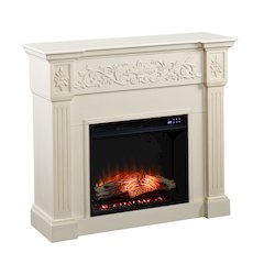 Calvert Touch Screen Electric Fireplace in White Color