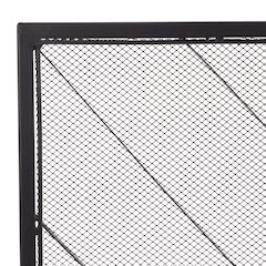 Dama Chevron Flat Iron Fireplace Screen