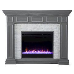 Dakesbury Color Changing Fireplace with Faux Stone