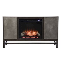 Lannington Touch Screen Electric Fireplace with Media Storage