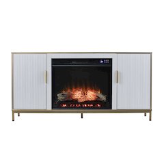 Daltaire Touch Screen Electric Fireplace with Media Storage