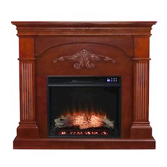 Sicilian Touch Screen Electric Fireplace - Mahogany