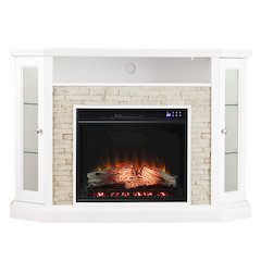 Redden Corner-Convertible Electric Fireplace with Touch Screen