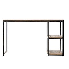 Reclaimed Wood Writing Desk - Industrial Style - Rustic Black
