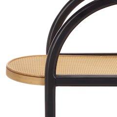 Wilson Wood & PE Rattan Shelf/Black & Brown