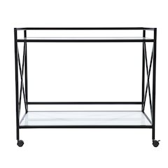 Maxton Bar Cart – Black and White