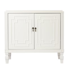 Tropman Antique White Double-Door Accent Cabinet