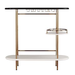 Dagney Wine/Bar Table with Glassware Storage