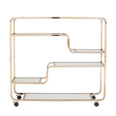 Maylynn Art Deco Mirrored Bar Cart