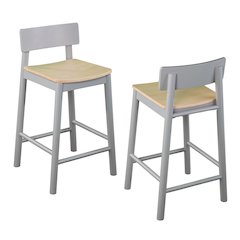 Claxby Two-Tone Counter Stools – 2PC Set in Grey Color
