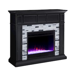Drovling Marble Fireplace in Black Color