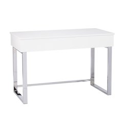 Inman Adjustable Height Sit-Stand Desk in White Color