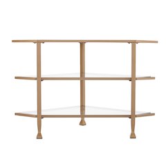 Jaymes Metal/Glass Corner TV Stand