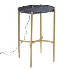 Clarvin Side Table Wireless Charging Station in Black Color