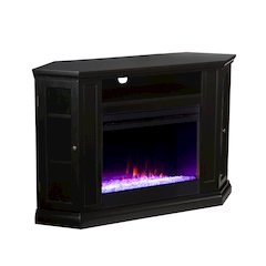Claremont Color Changing Convertible Fireplace in Black Color